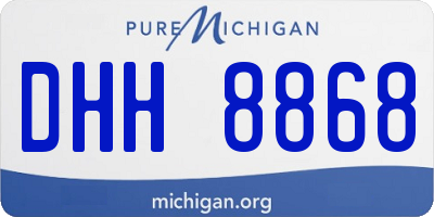 MI license plate DHH8868