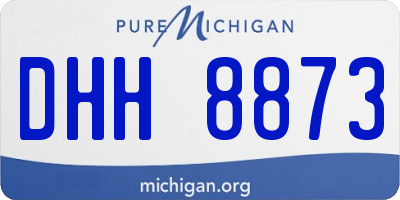 MI license plate DHH8873