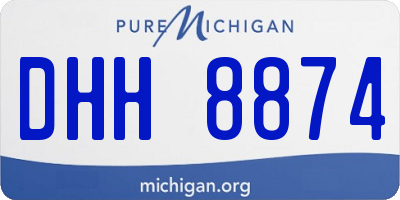 MI license plate DHH8874