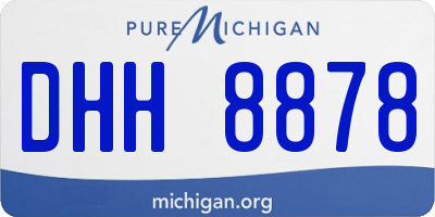 MI license plate DHH8878