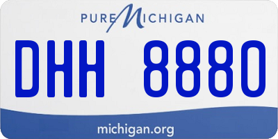 MI license plate DHH8880