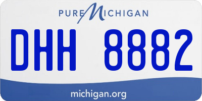 MI license plate DHH8882