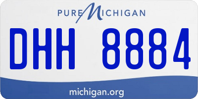 MI license plate DHH8884