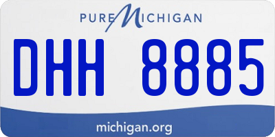 MI license plate DHH8885