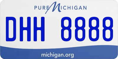 MI license plate DHH8888