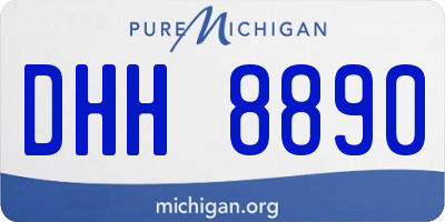 MI license plate DHH8890