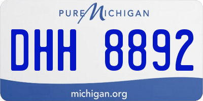 MI license plate DHH8892