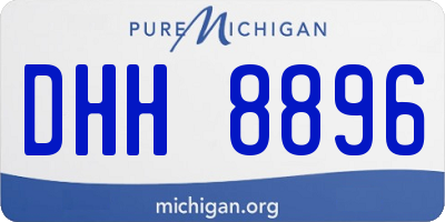 MI license plate DHH8896