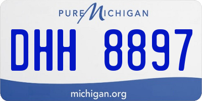 MI license plate DHH8897