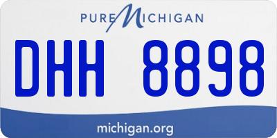 MI license plate DHH8898