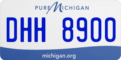 MI license plate DHH8900