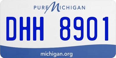 MI license plate DHH8901