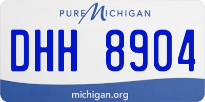 MI license plate DHH8904