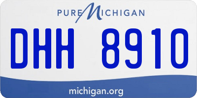 MI license plate DHH8910