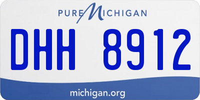 MI license plate DHH8912
