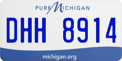 MI license plate DHH8914