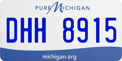 MI license plate DHH8915
