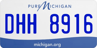 MI license plate DHH8916