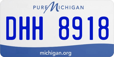 MI license plate DHH8918