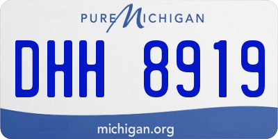 MI license plate DHH8919