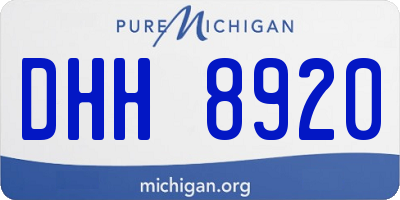 MI license plate DHH8920