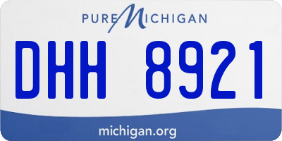 MI license plate DHH8921