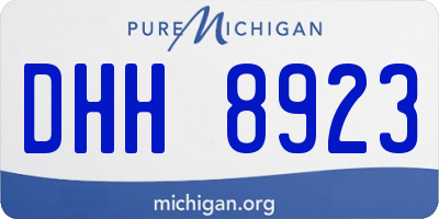 MI license plate DHH8923