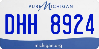 MI license plate DHH8924