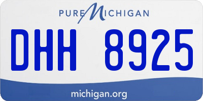 MI license plate DHH8925