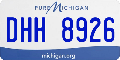 MI license plate DHH8926