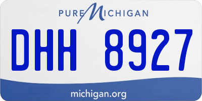 MI license plate DHH8927