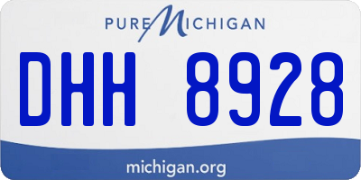MI license plate DHH8928