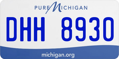 MI license plate DHH8930
