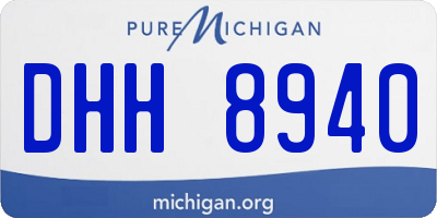 MI license plate DHH8940