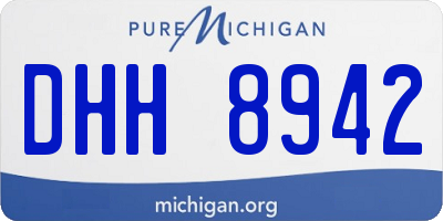 MI license plate DHH8942