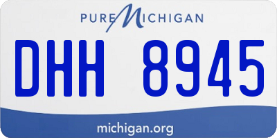MI license plate DHH8945