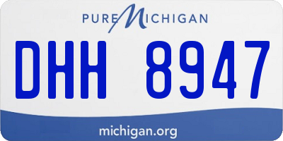 MI license plate DHH8947