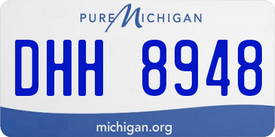 MI license plate DHH8948