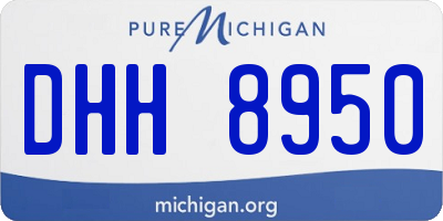 MI license plate DHH8950