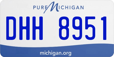 MI license plate DHH8951