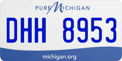 MI license plate DHH8953