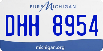 MI license plate DHH8954
