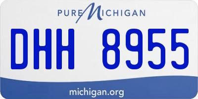 MI license plate DHH8955