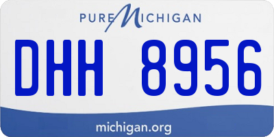 MI license plate DHH8956