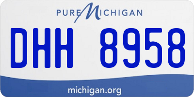 MI license plate DHH8958