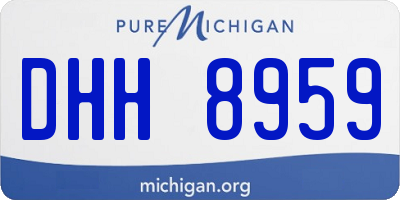 MI license plate DHH8959