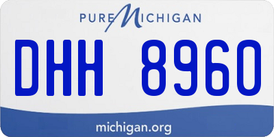 MI license plate DHH8960