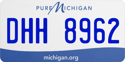 MI license plate DHH8962