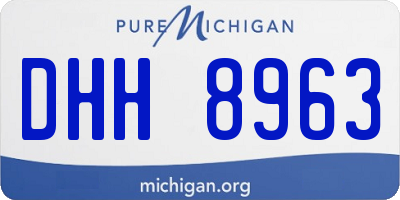 MI license plate DHH8963