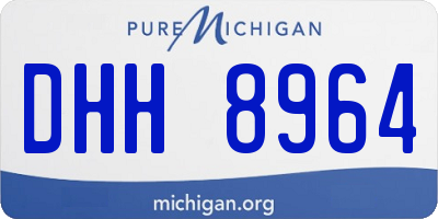 MI license plate DHH8964